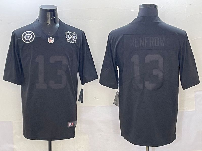 Men 2025 Oakland Raiders 13 Renfrow Black Nike Limited NFL Jersey style 3